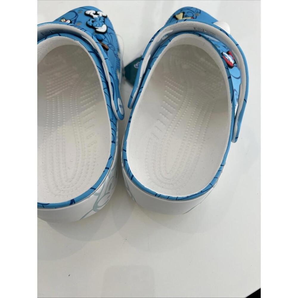 NEW The Smurfs Crocs Classic Clog J6 Kids Junior Blue White Jibbitz Charm - Picture 5 of 10